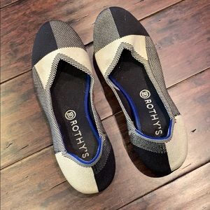 Rothy’s Captoe Black Flat Shoes Size 9